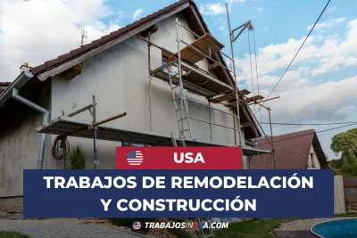 Trabajos de remodelación y construcción